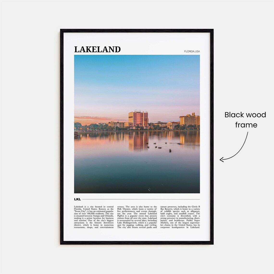 Lakeland Travel Poster, Florida USA Art Print - Image 2