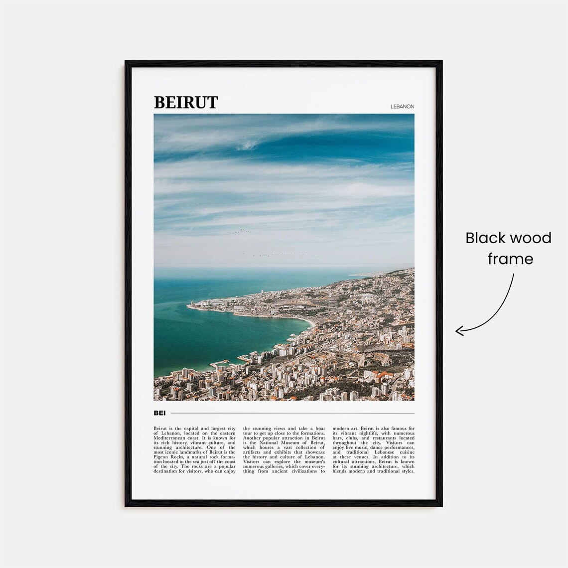 Beirut Travel Poster, Lebanon Wall Art Print - Image 2