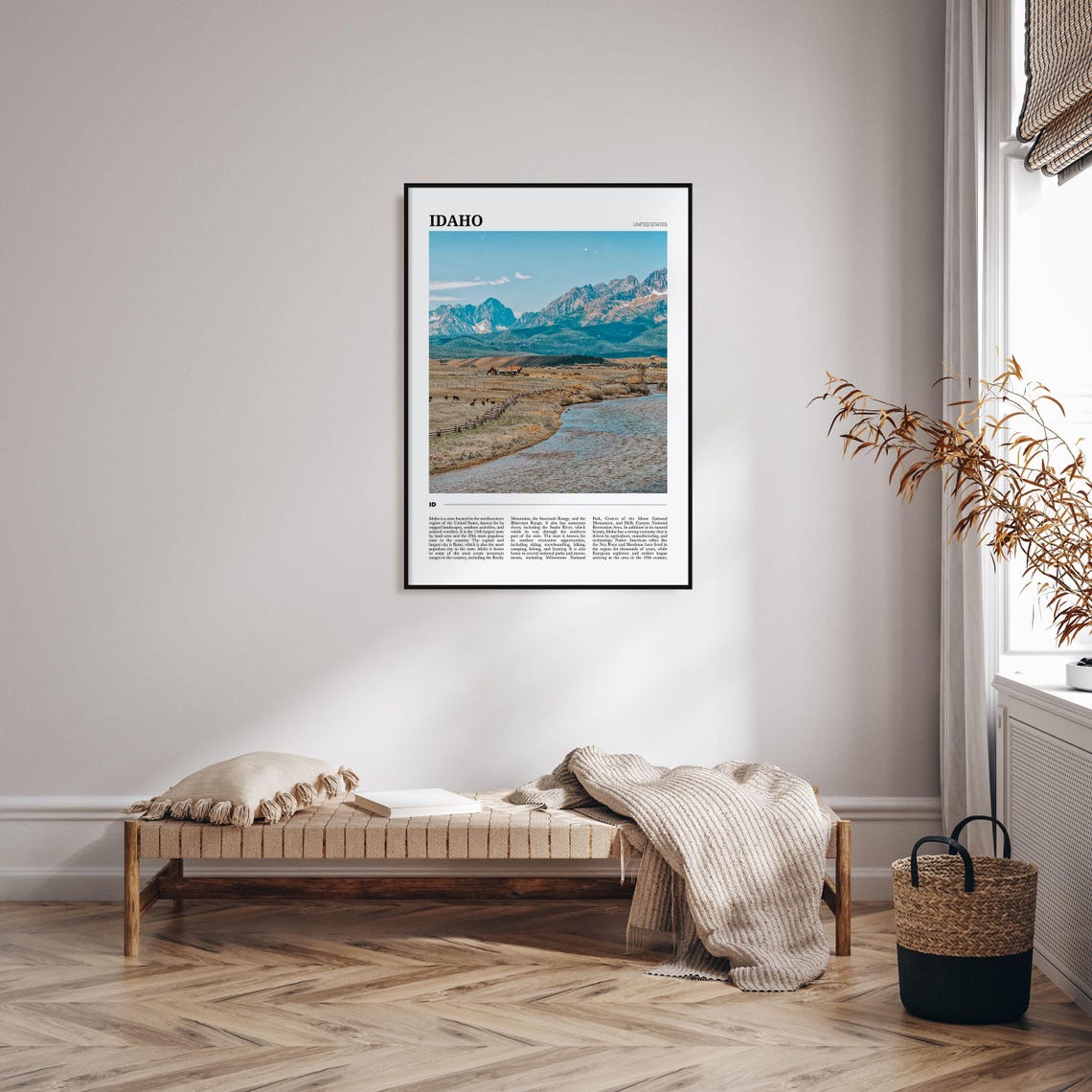 Idaho USA Wilderness Mountain Ranch Valley River View Poster - Image 4