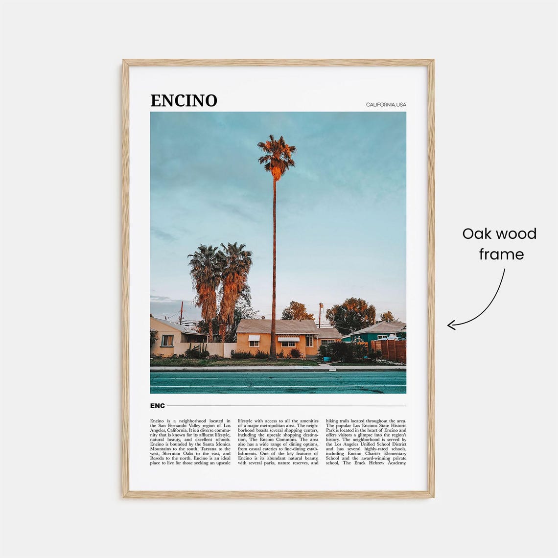 Encino Travel Poster Encino Wall Art Encino Poster Print Encino Photo Encino Decor California Usa - Image 3