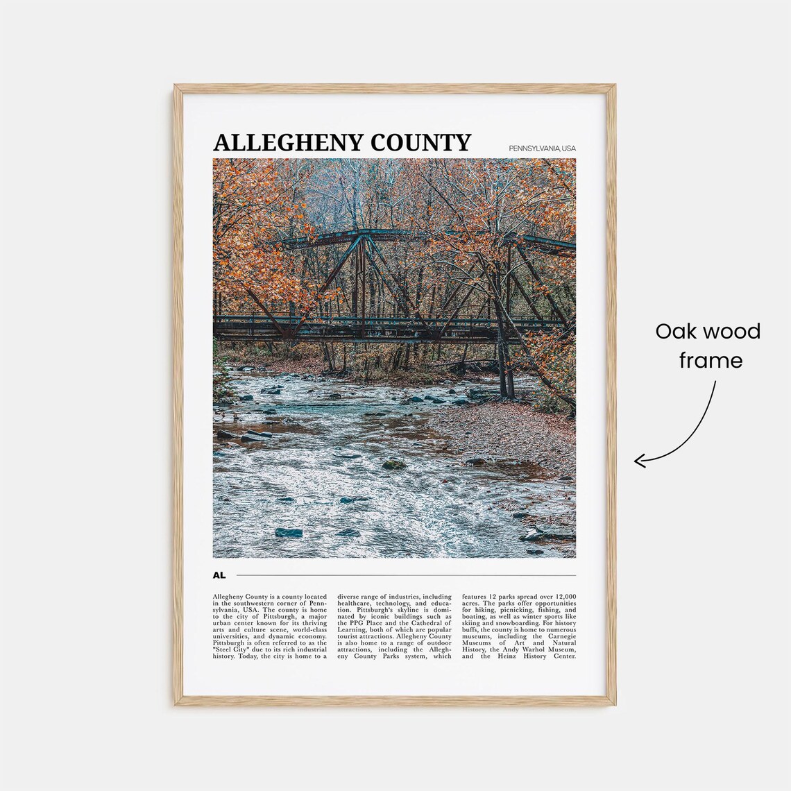 Allegheny County Travel Poster, Place-Based Wall Art - Image 3