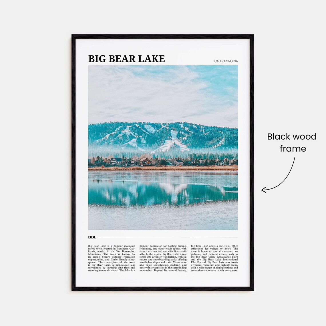 Big Bear Lake California Photo Travel Poster - Image 2