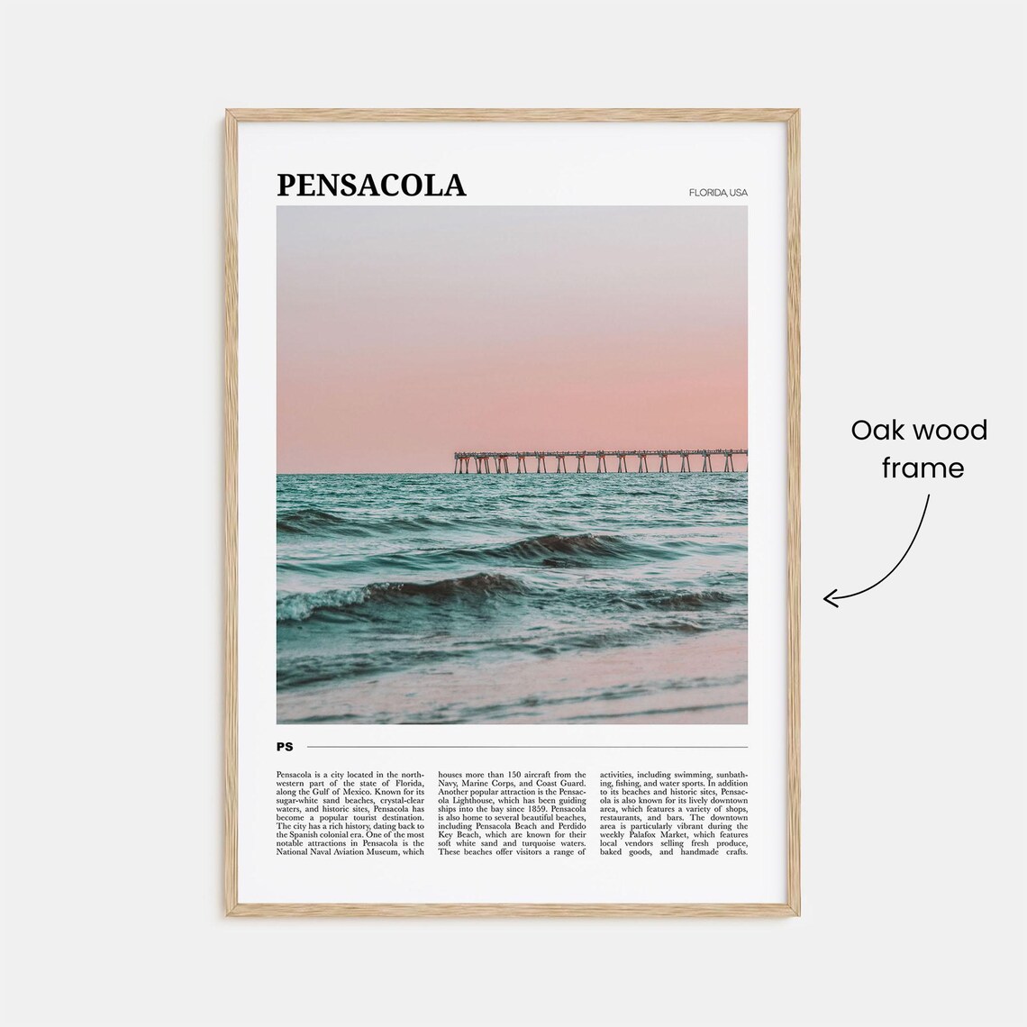 Pensacola Travel Poster, Florida USA Art Print - Image 3