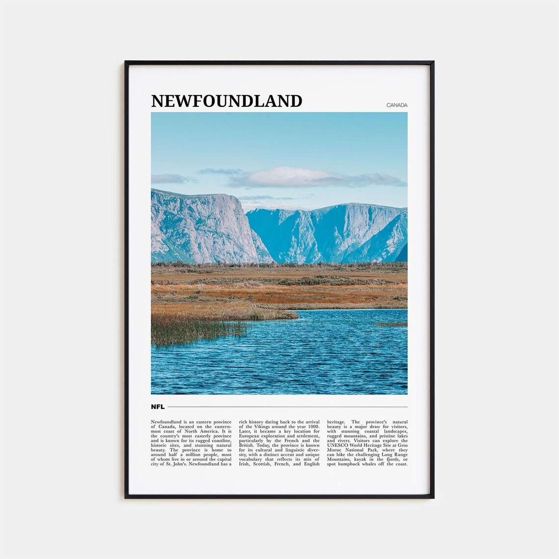 Newfoundland Travel Poster, Canada Travel Poster