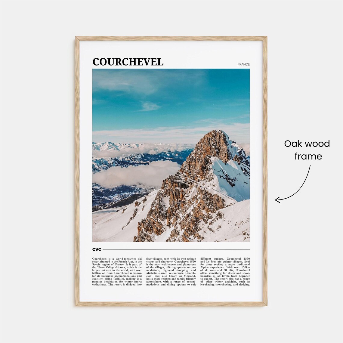 Courchevel Travel Poster, France Ski Wall Art - Image 3