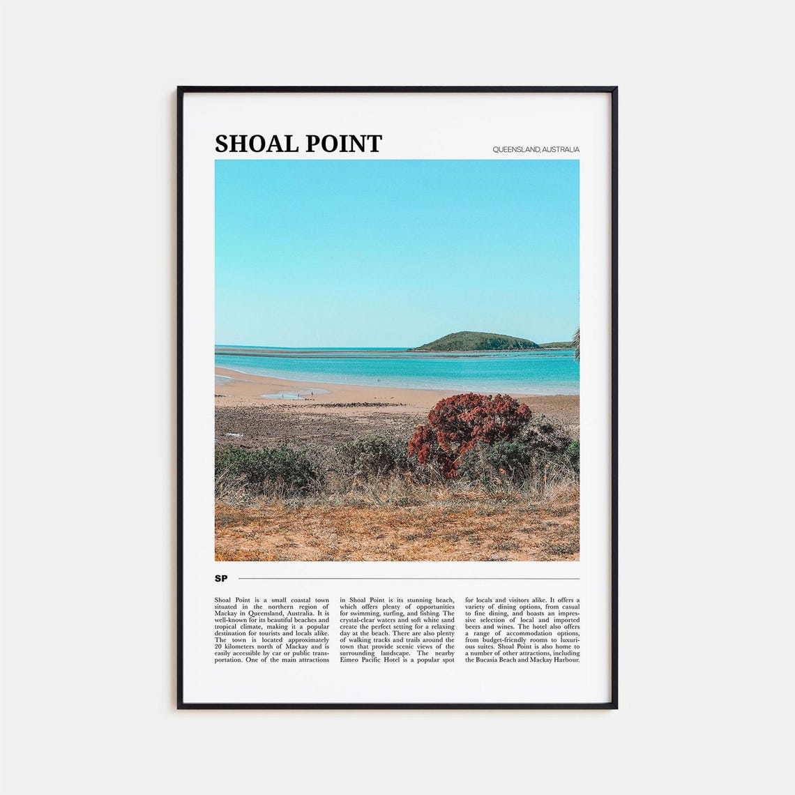 Shoal Point Queensland Australia Sandy Beach Headland Coast Poster