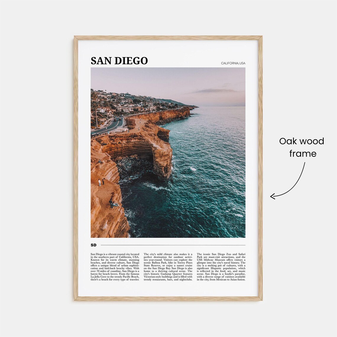 San Diego Travel Poster, California USA Art Print - Image 3