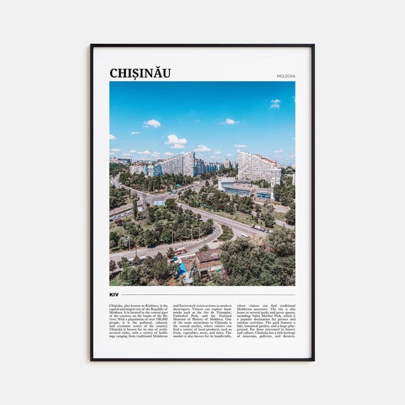 Chisinau Travel Poster, Moldova Wall Art Print
