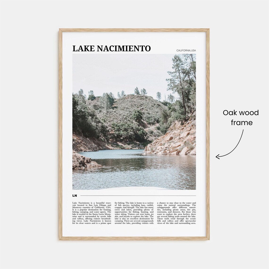 Lake Nacimiento Travel Poster, Lake View Art Print - Image 3