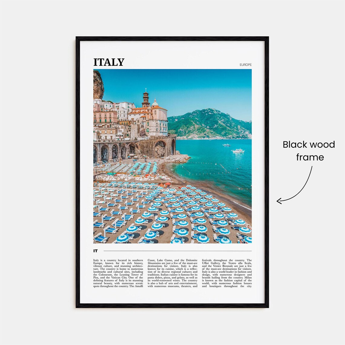 Italy Travel Poster, Europe Wall Art Print - Image 2