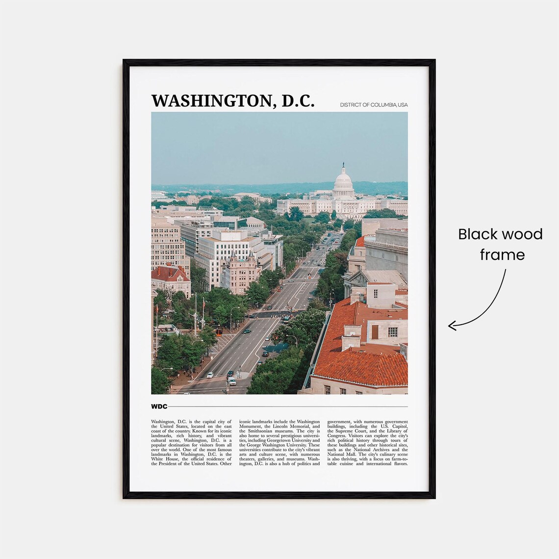 Washington DC Travel Poster, US Capitol Decor - Image 2