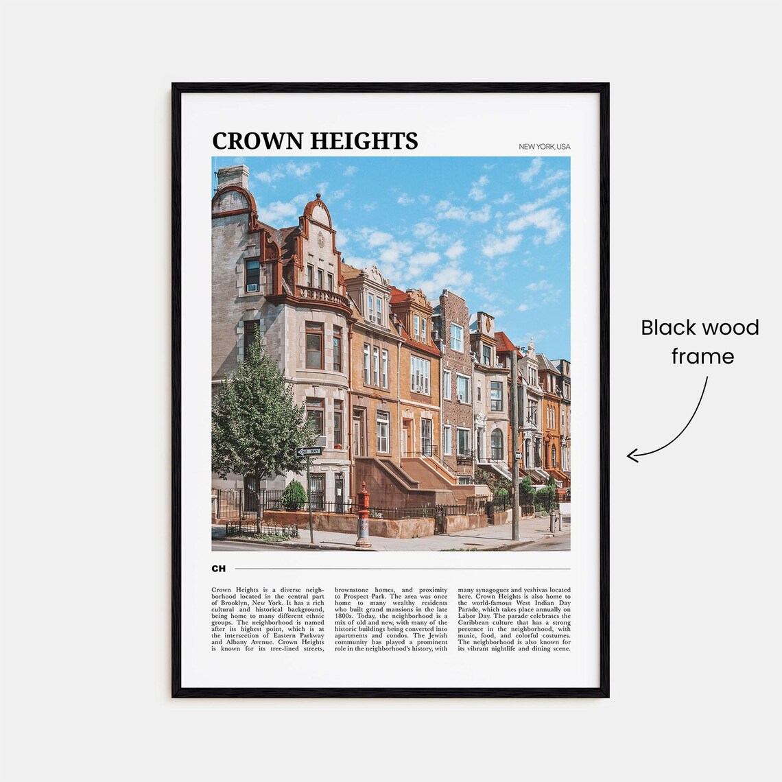 Crown Heights Travel Poster, New York USA - Image 2