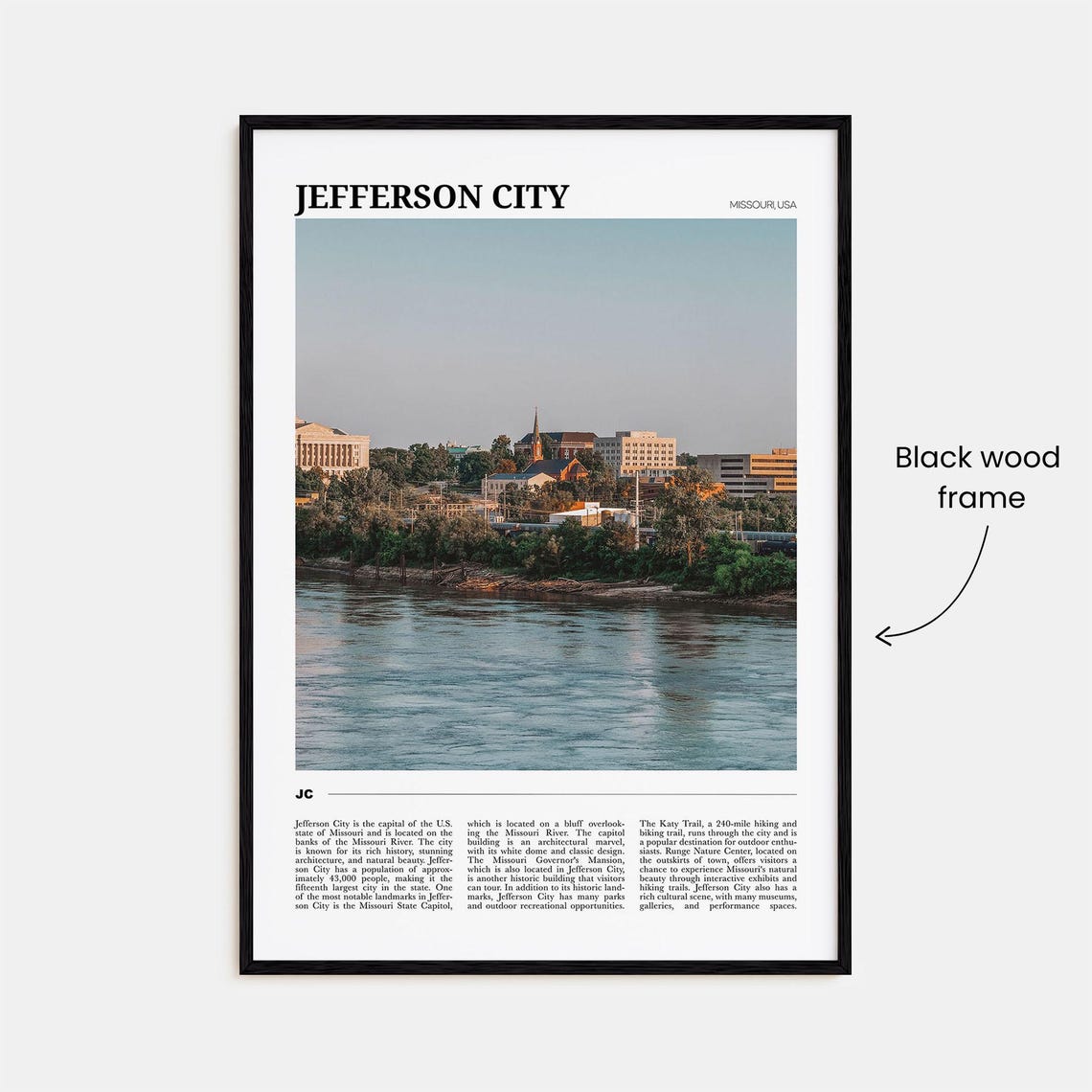 Jefferson City Travel Poster No 1 Jefferson City Wall Art Jefferson City Poster Jefferson City Photo Jefferson Decor Missouri Usa - Image 2