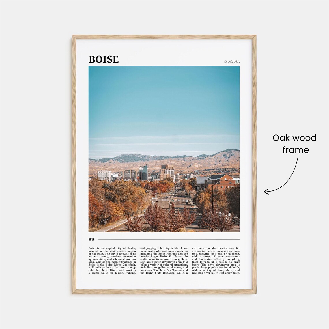 Boise Travel Poster No 1, Idaho Travel Poster - Image 3