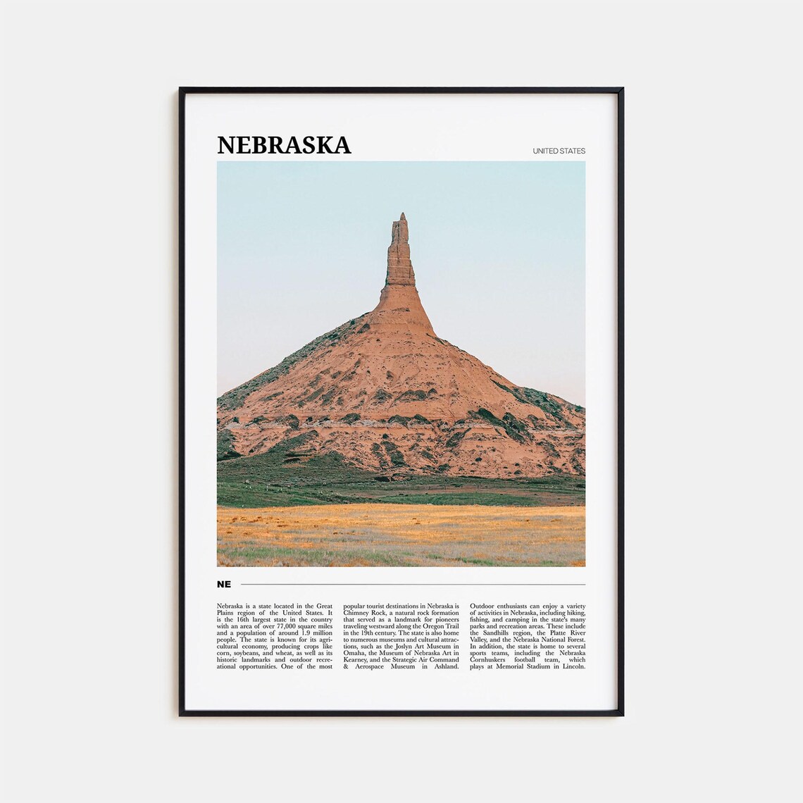 Nebraska Travel Poster No 1, USA Travel Poster