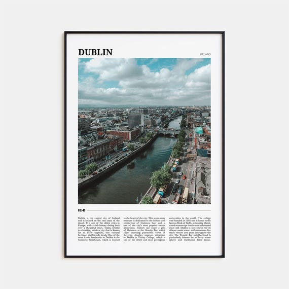 Dublin Travel Poster, Ireland Travel Poster