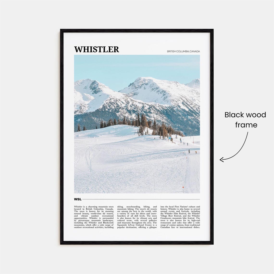 Whistler Travel Poster Whistler Wall Art Whistler Poster Print Whistler Photo Whistler Decor British Columbia Canada - Image 2