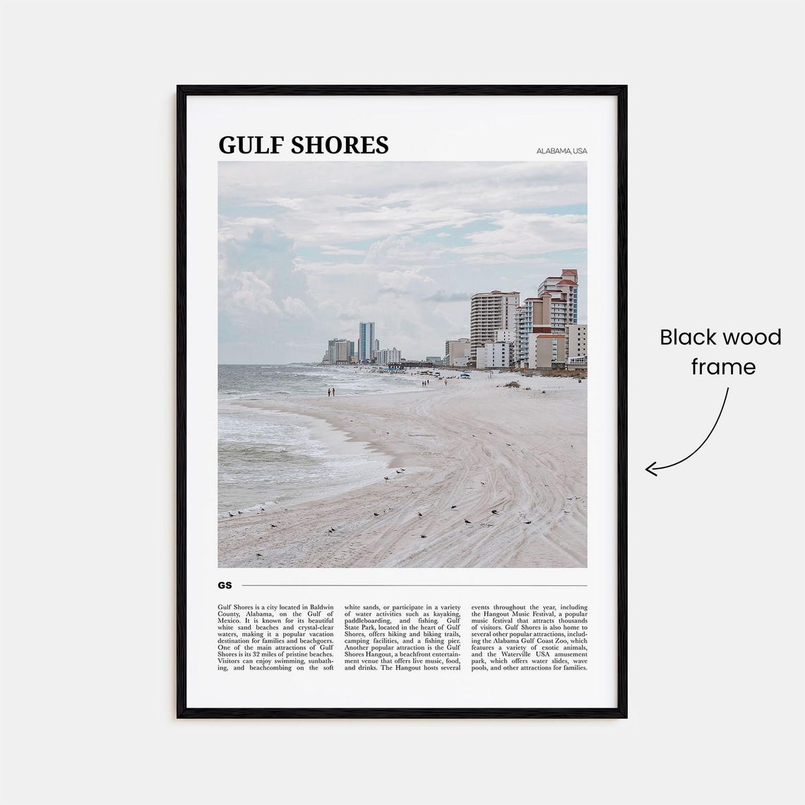 Gulf Shores Travel Poster Gulf Shores Wall Art Gulf Shores Poster Print Gulf Shores Photo Gulf Shores Decor Alabama Usa - Image 2