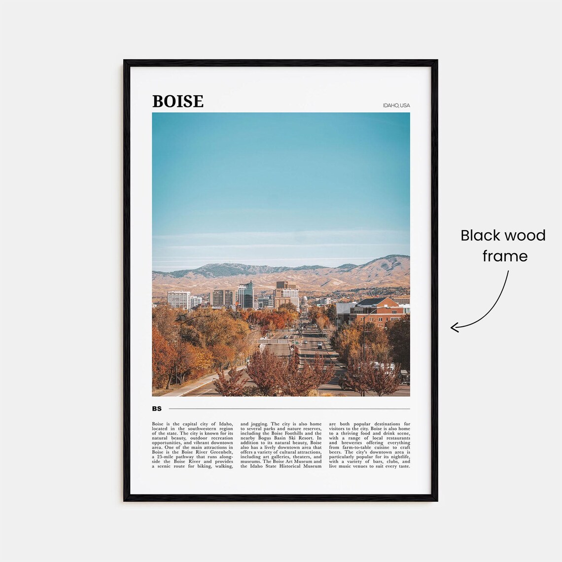 Boise Travel Poster No 1, Idaho Travel Poster - Image 2
