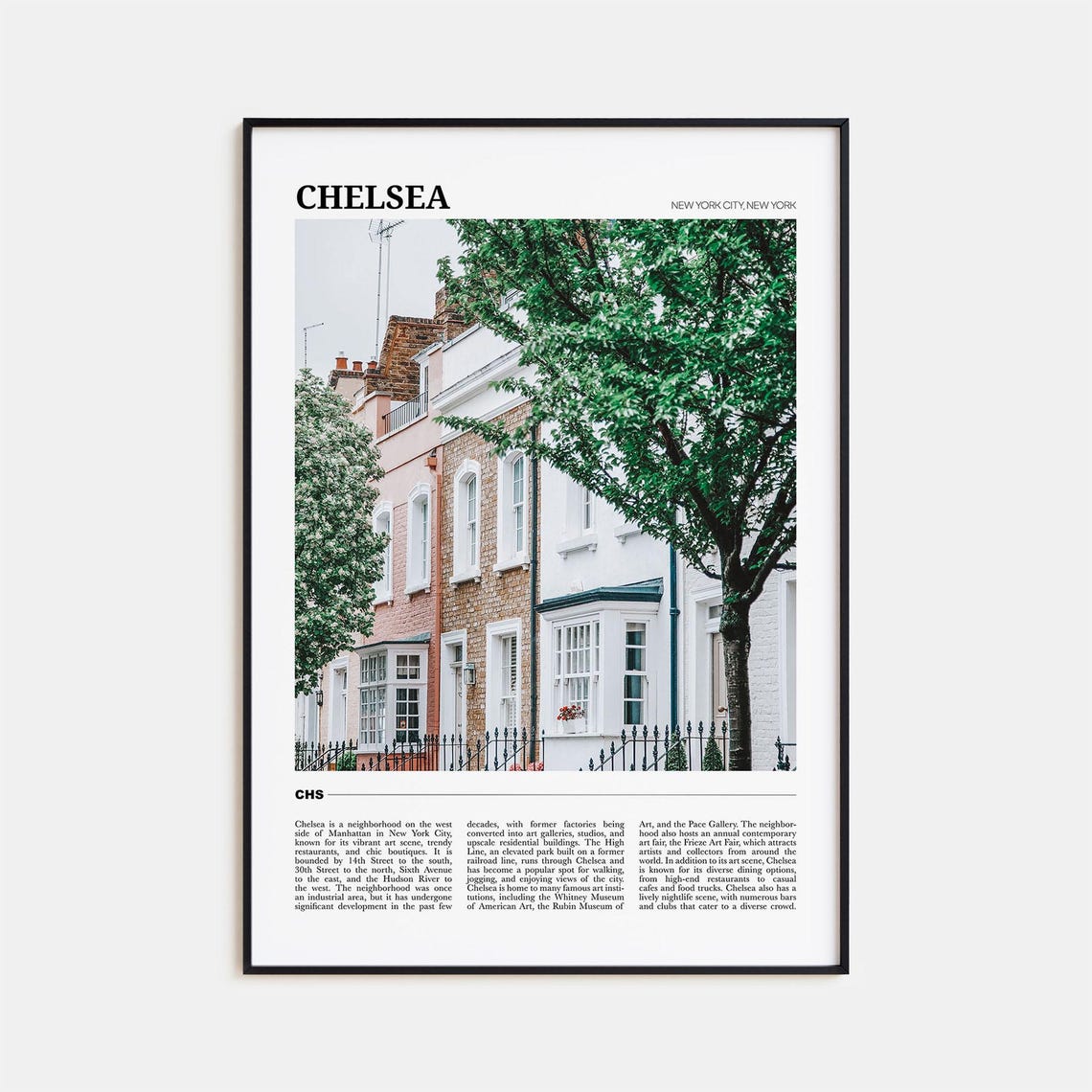 Chelsea Travel Poster New York Chelsea Wall Art Chelsea Poster Print Chelsea Photo Chelsea Decor New York Usa