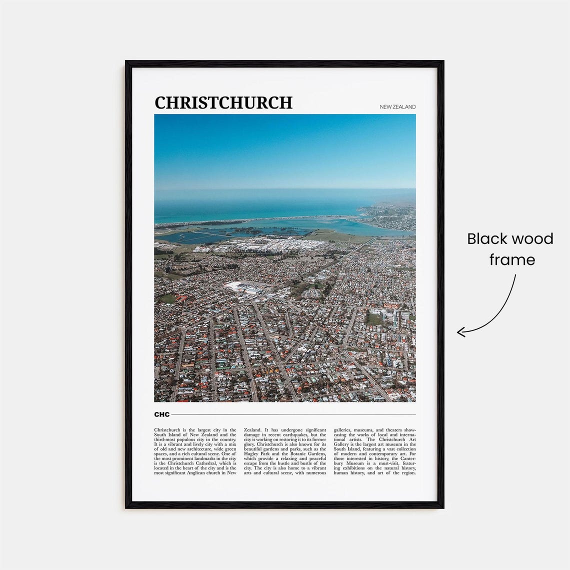 Christchurch Travel Poster Christchurch Wall Art Christchurch Poster Print Christchurch Photo Christchurch Decor New Zealand - Image 2