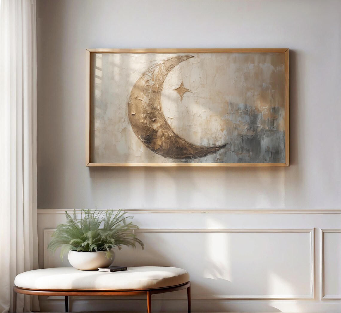 Crescent Moon and Star Islamic Ramadan Art Print - Image 2