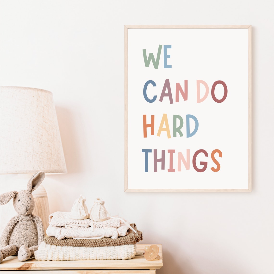 We Can Do Hard Things Boho Affirmation Art Print - Image 2
