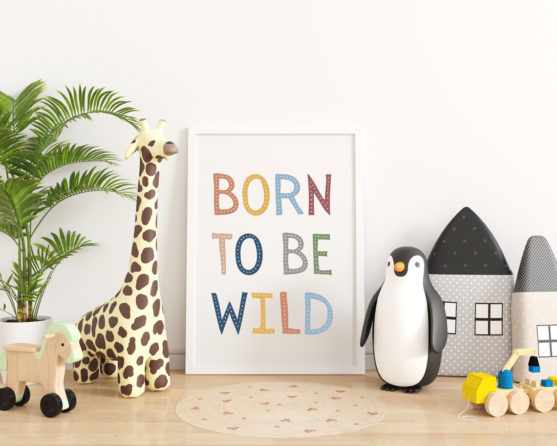 Born To Be Wild Safari Nursery Decor Poster - Image 2