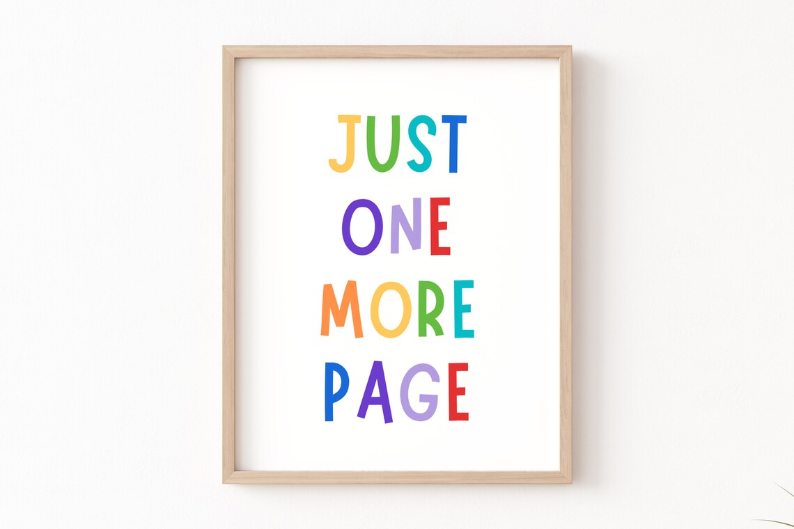 Just One More Page Reading Corner Rainbow Poster - Image 2