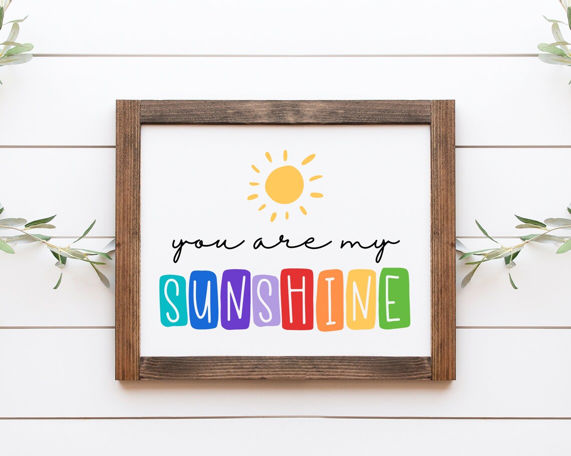 You Are My Sunshine Rainbow Playroom Art Print - Image 3