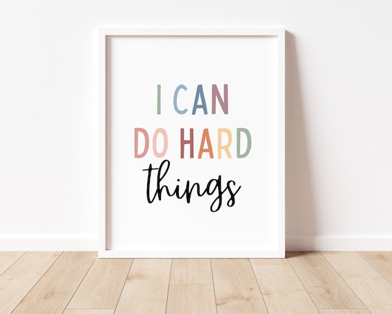 I Can Do Hard Things Boho Classroom Art Print