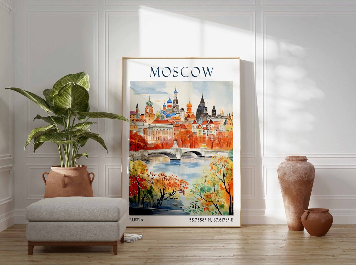 Moscow Travel Poster Moscow Travel Print Moscow Poster Moscow Travel Photo Moscow Wall Art Russia Travel - Image 2