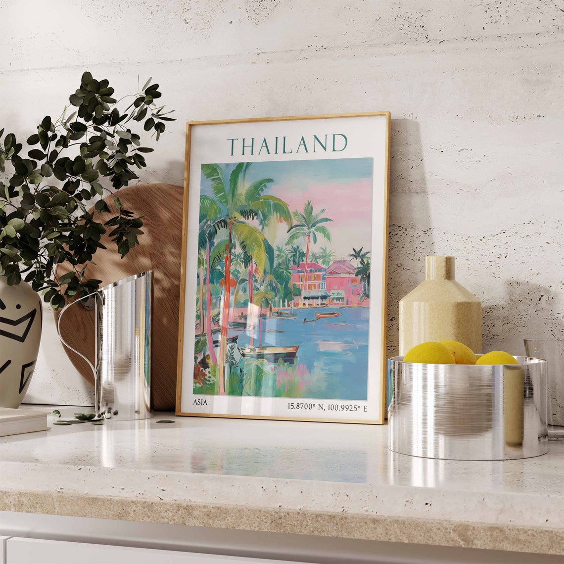 Thailand Travel Print Thailand Travel Poster Thailand Landscape Print Thai Wall Art Southeast Asian Travel Decor Thailand Travel Gift - Image 3