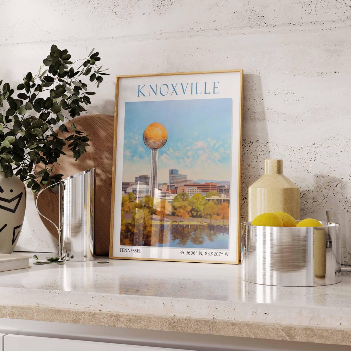 Knoxville Print Knoxville Wall Art Knoxville Poster Knoxville Vintage Print Knoxville Poster Print Knoxville Wall Decor - Image 3