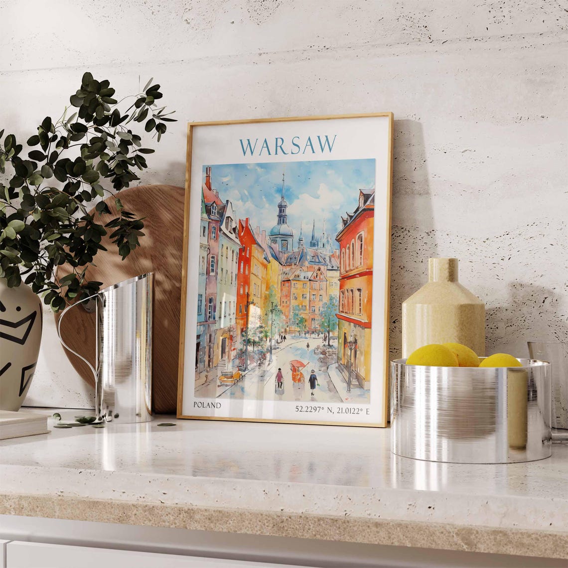 Warsaw Cityscape Print Warsaw Home Decor European City Art Print Warsaw Wall Art For Poland Enthusiast Gift Wall Hanging Warsaw Poland Decor - Image 2