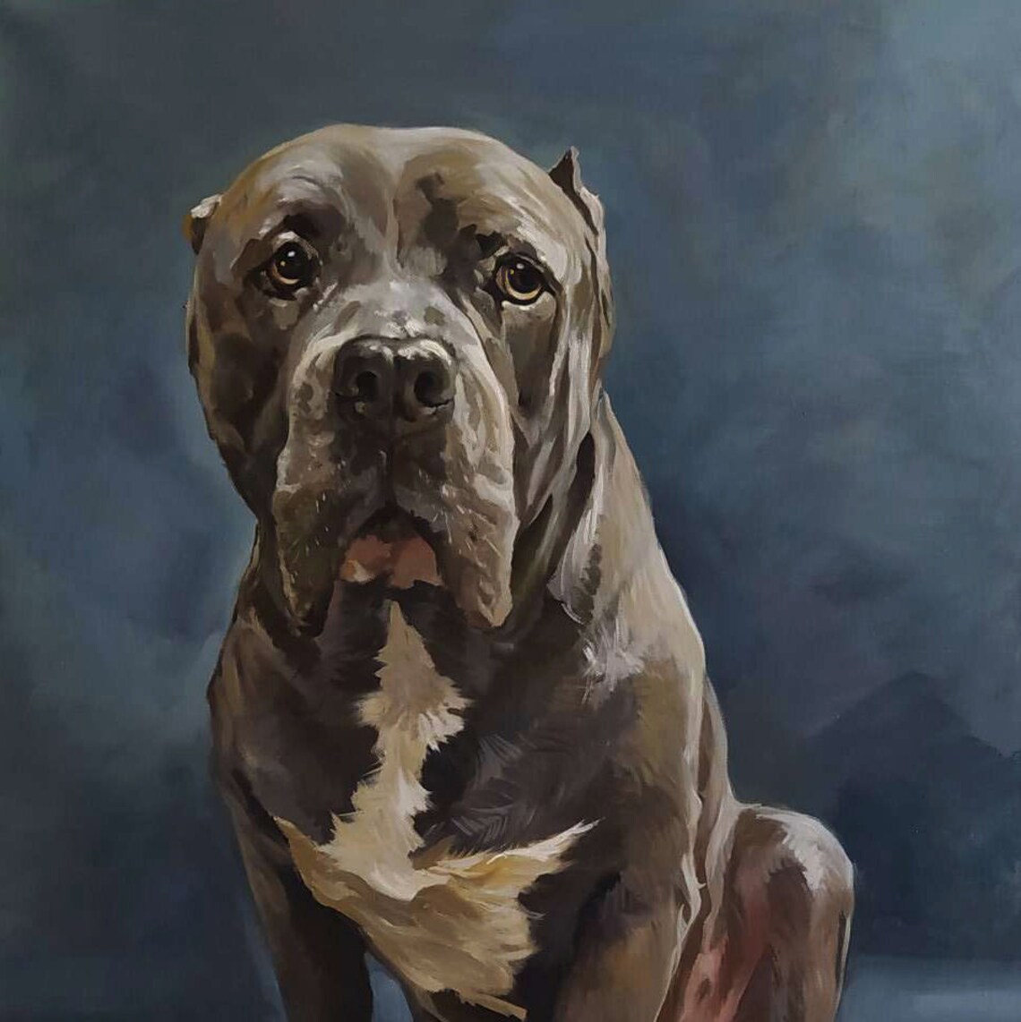 Custom Pet Portraits Dog Portrait Oil Painting