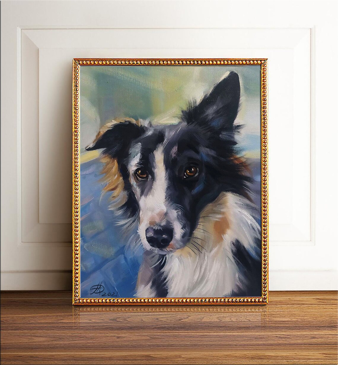 Dog Portrait, Handmade Pet Portrait Art Print