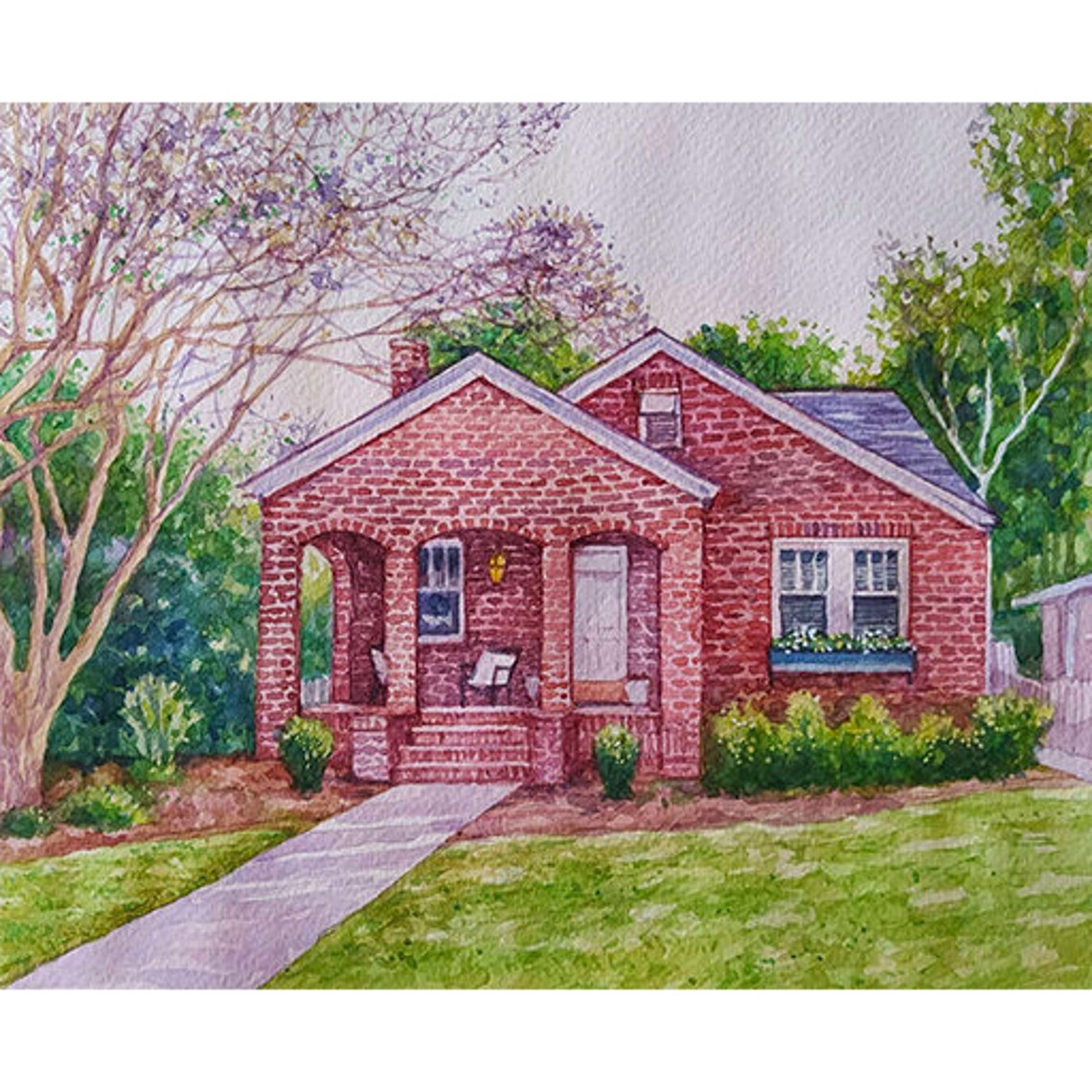 Custom Portrait Watercolor House Portrait Home Housewarming Gift Painting Family Heirloom Portrait Custom House Gift Drawing Of Home - Image 3