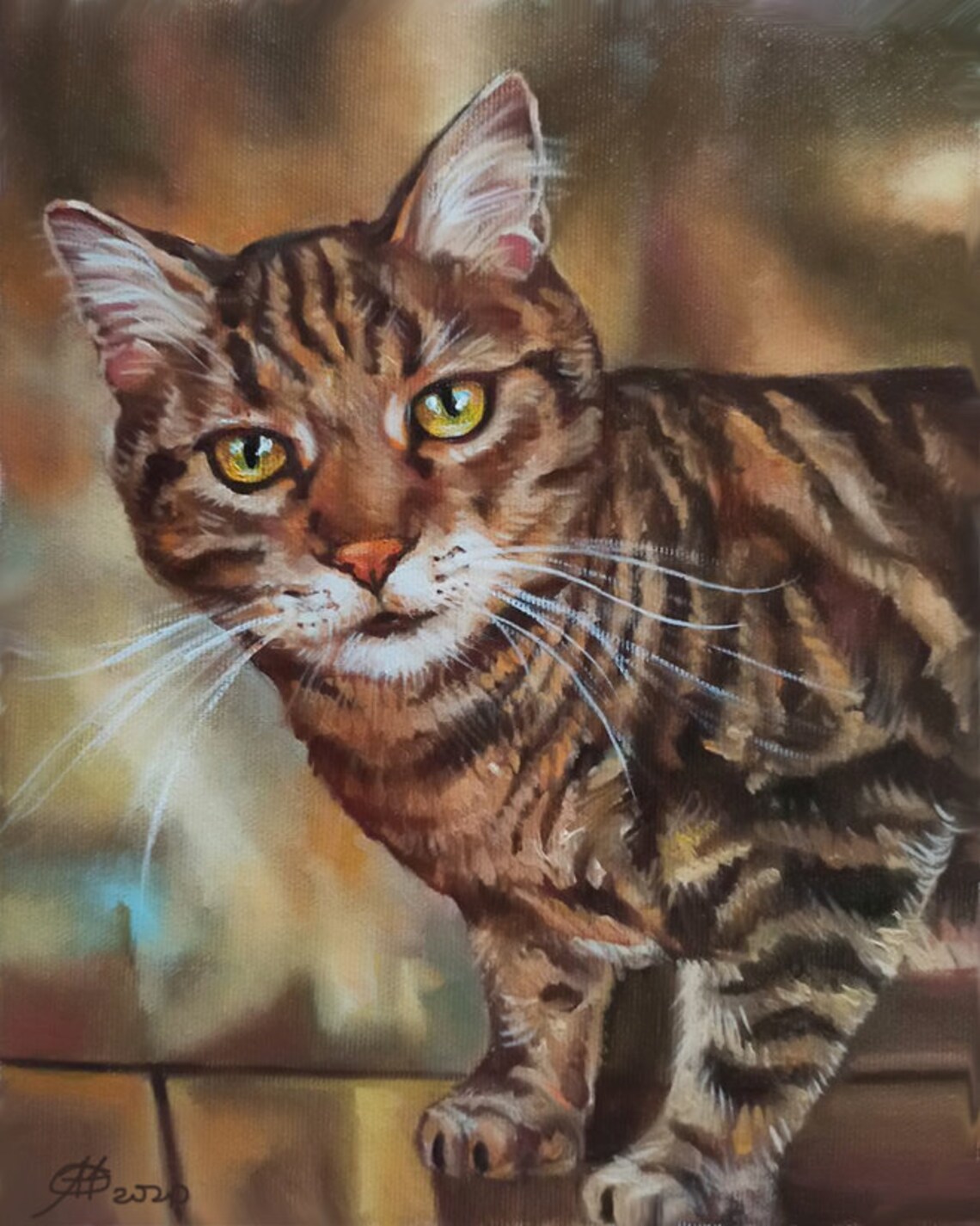 Custom Cat Portrait, Oil-Painting-Style Pet Portrait - Image 3