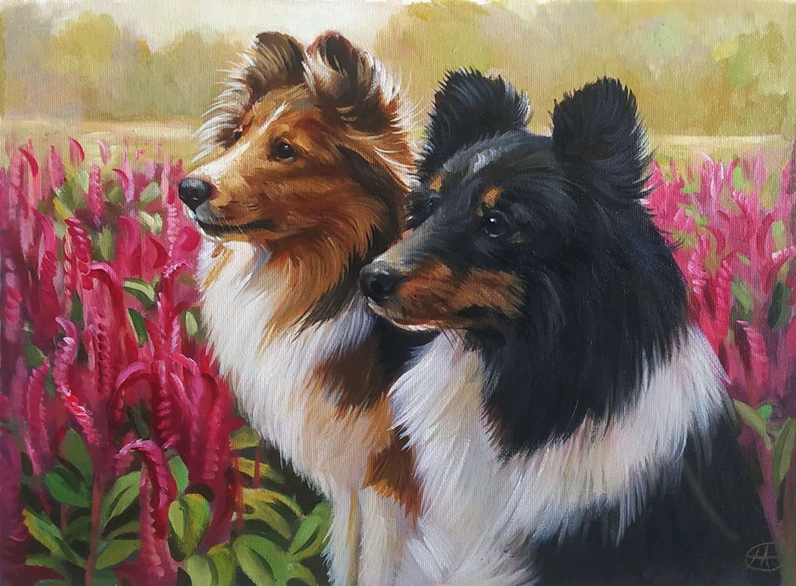Custom Pet Portraits Paintingdog Portraits Dog Painting Oil Painting On Handmade Pet Portraitcustom Dog Portraitgift For Best Friend - Image 3