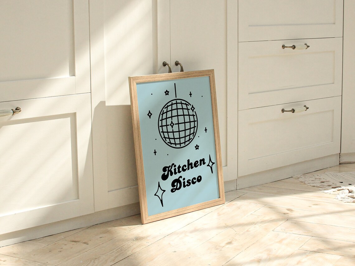 Kitchen Disco Poster, Mid Century Foodie Gift - Image 3