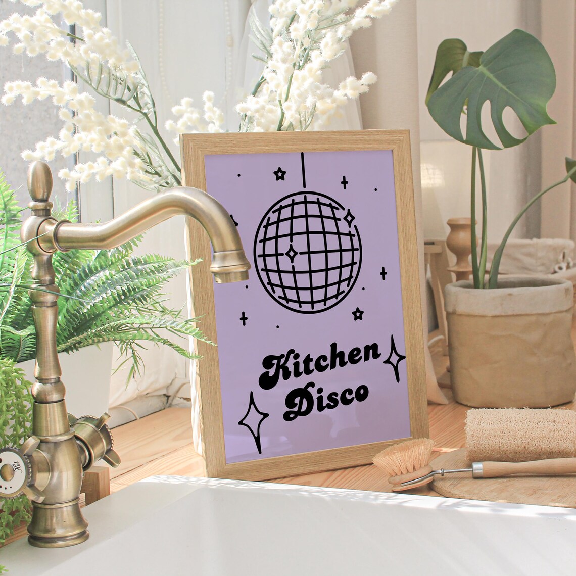 Kitchen Disco Poster, Foodie Mid Century Gift - Image 2