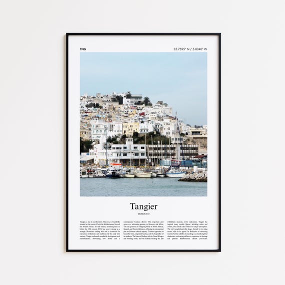 Tangier Color Print Real Photo Poster Travel Gift Morocco Minimal City Wall Art