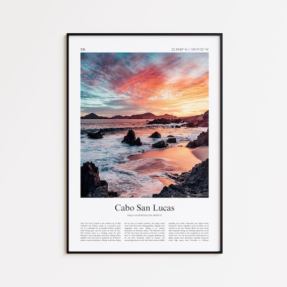Cabo San Lucas Color Print Real Photo Poster Travel Gift Baja Sur Mexico Wall Art
