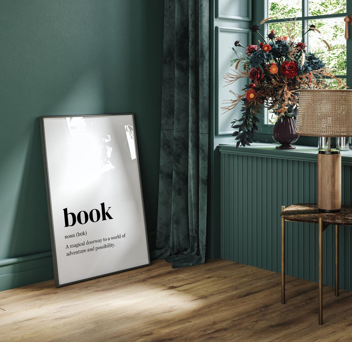 Book Dictionary Definition Reader Gift Literary Quote Poster