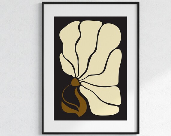Matisse Inspired Flower Print Henry Matisse Art Exhibition Mid Century Wall Art Bedroom Living Room Wall Decor