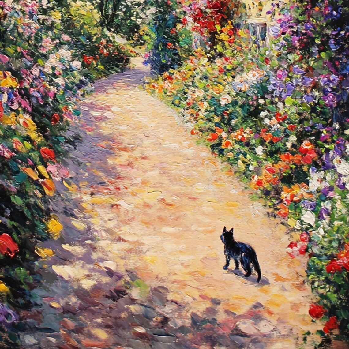 Romantic Township Floral Landscape, Boho Art Print - Image 5
