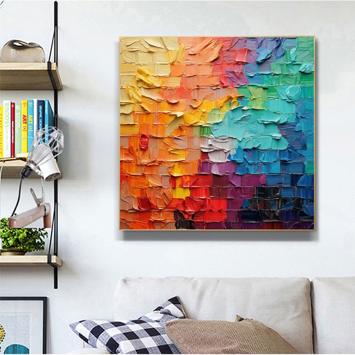 Custom Abstract Oil Painting, Minimalist Wall Art - Image 2