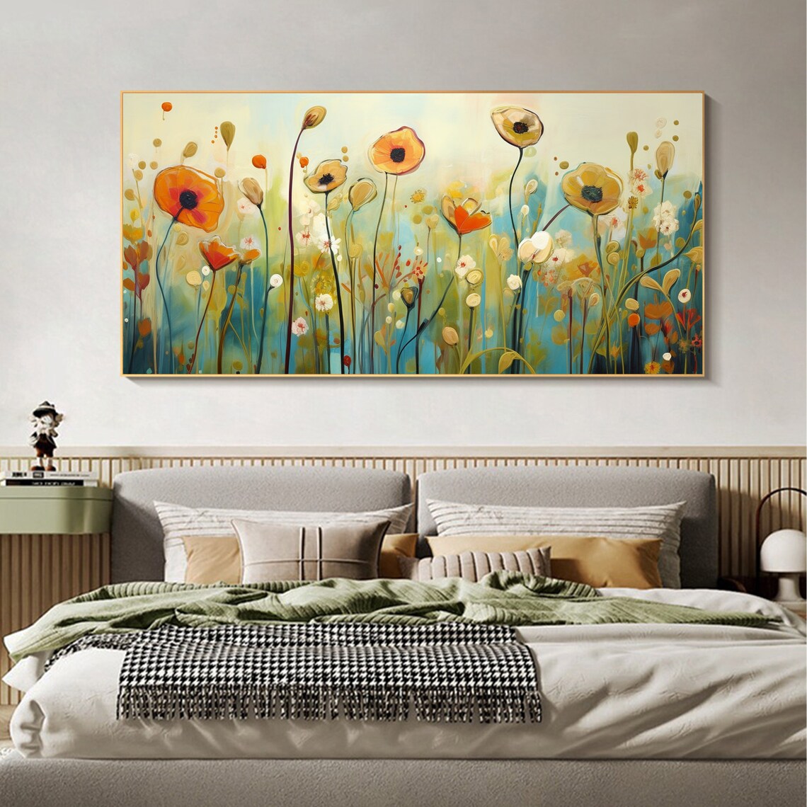 Custom Poppy Flower Oil Painting Art Print, Abstract Floral - Image 8