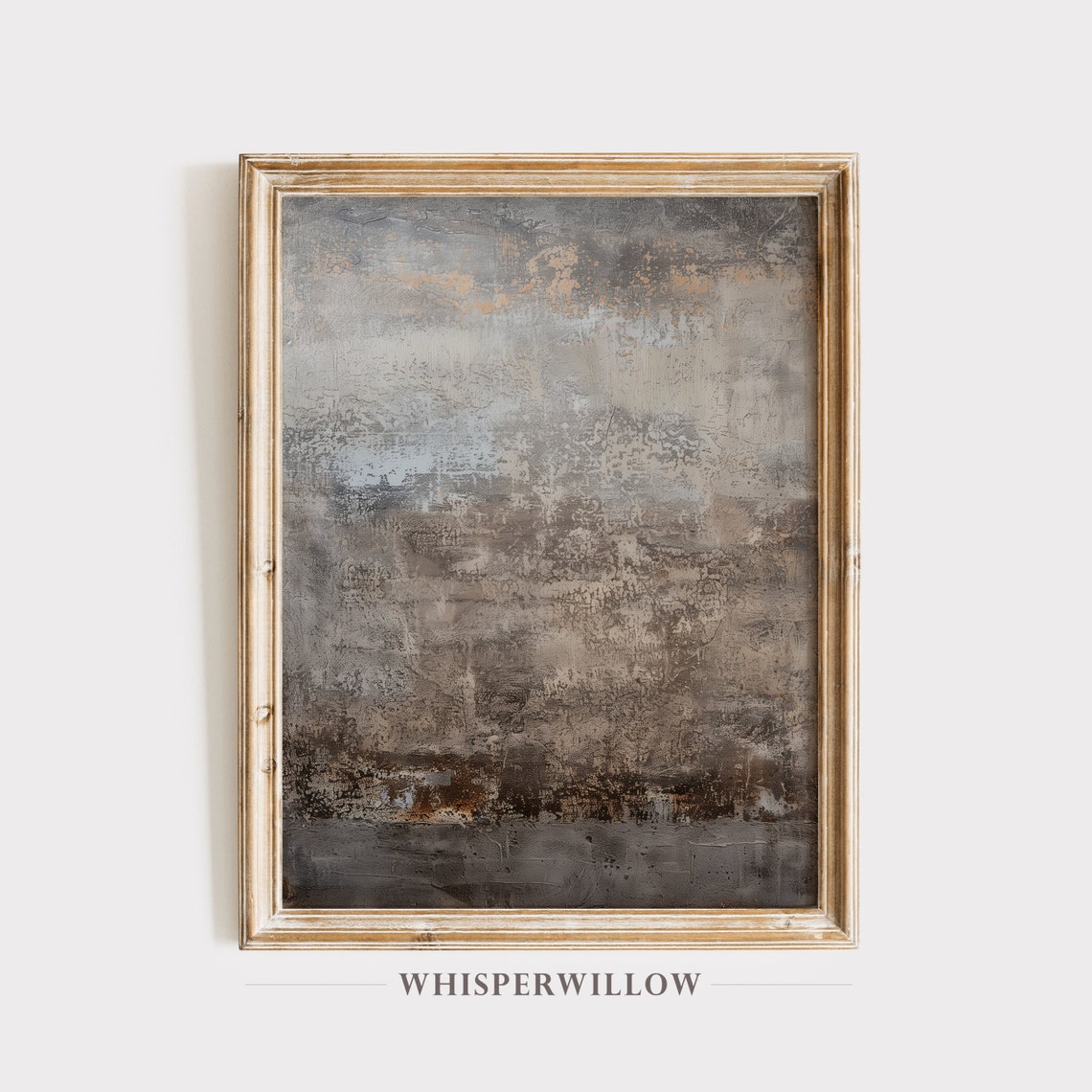 Black Neutral Tones Abstract Oil Painting Print Modern Accent Art Minimalist Wall Decor
